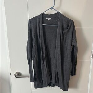Reitmans Dark Gray Open Front Cardigan